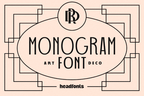 Art Deco Monogram: Elegant Display Font for Modern Design