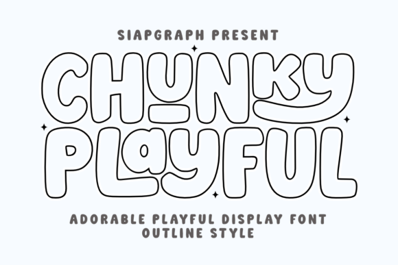 Chunky Playful Outline: A Delightful Display Typeface