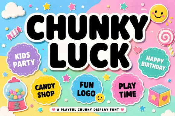 Discover Chunky Luck: The Bold Retro Display Font