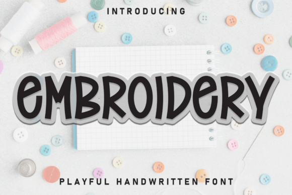 Discover the Embroidery Font: A Whimsical Display Typeface