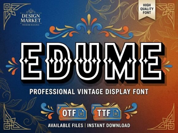 Edume: A Bold Display Typeface for Creative Impact