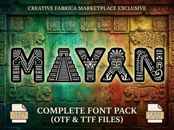 Mayan Font: A Bold Display Typeface for Impactful Design