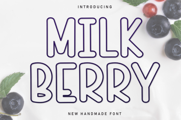 Milk Berry: A Charming Handwritten Font for Whimsical Designs
