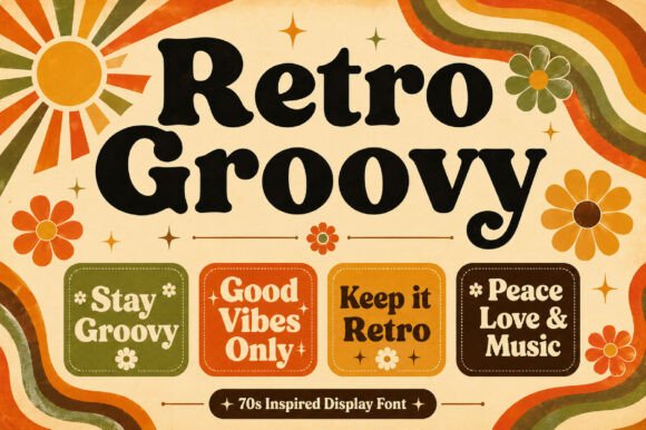 Retro Groovy: A Vintage Bold Display Font