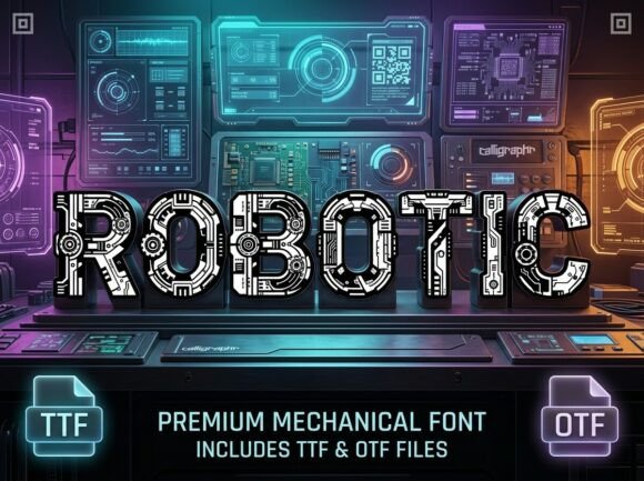 Robotic: A Bold Display Typeface for Modern Design