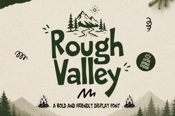 Rough Valley: A Bold & Friendly Display Font for Adventure