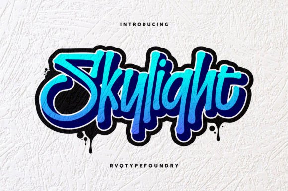 Skylight: A Cool Graffiti Font for Bold Designs