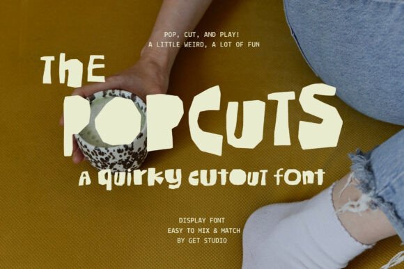 The Popcuts: A Quirky Cutout Display Font
