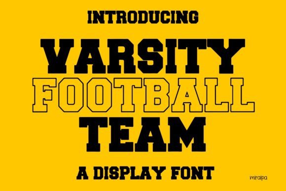 Varsity Football Team Font: A Modern Sport Typeface