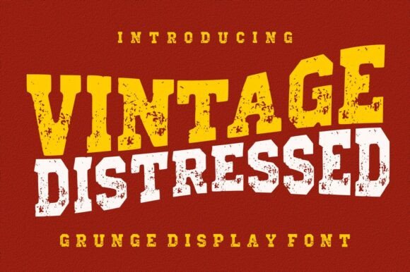 Vintage Distressed: Bold Character for Creative Projects
