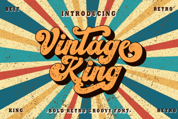 Vintage King: A Bold Display Font for Timeless Design