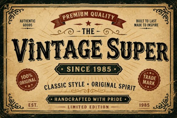 Vintage Super: Classic Charm for Modern Designs